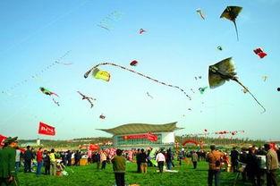潍坊风筝节图片,蓝天下的五彩丝线盛宴